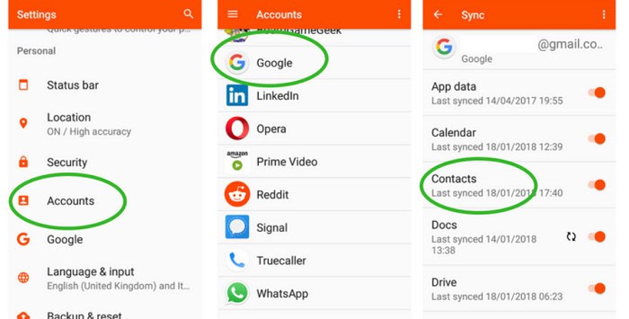 link to your google account