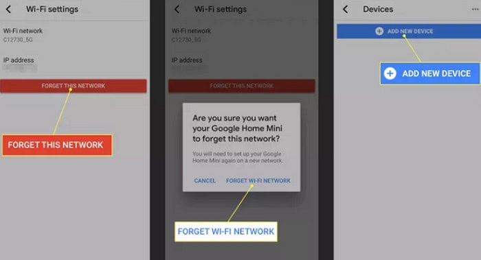 forget wifi netwrok