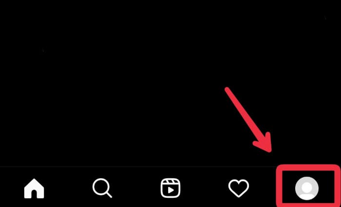 opening your instagram profile