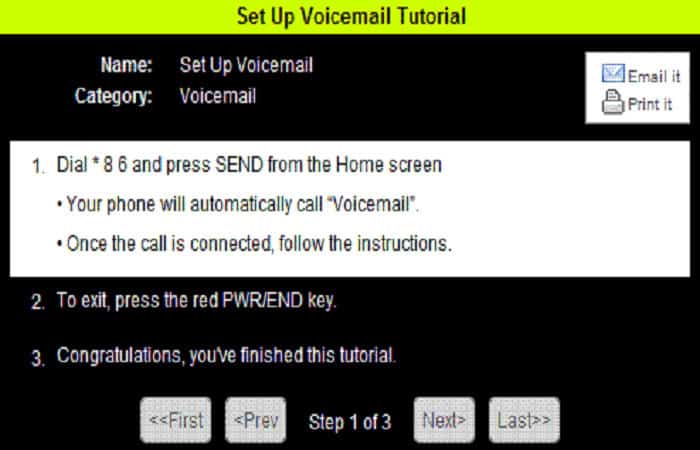 voice mail set up