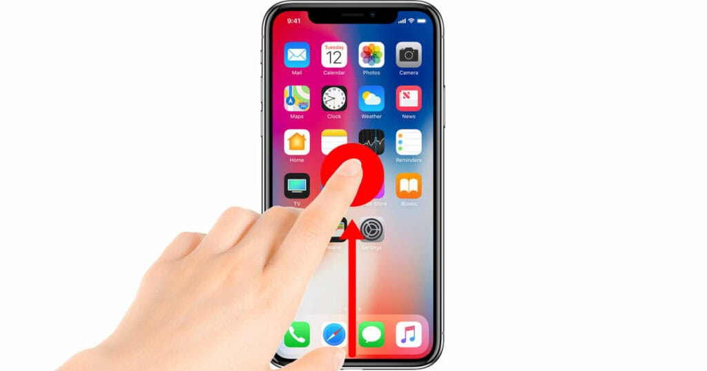 swipe up