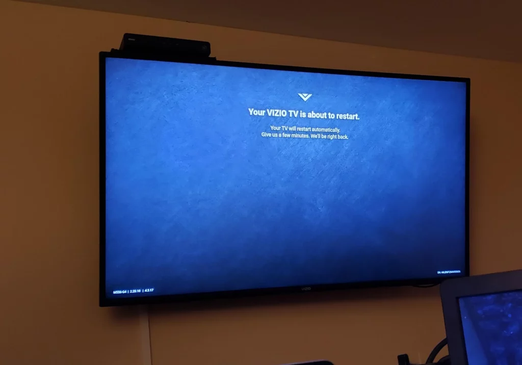 vizio tv restarting