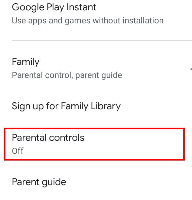 parental controls