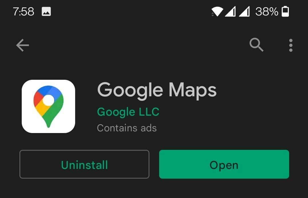 uninstall google maps